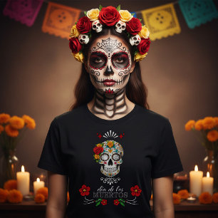 Dia de los Muertos Rose Skull T-Shirt
