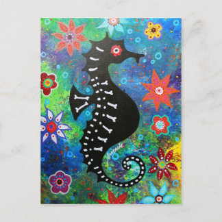 Dia de los Muertos Seahorse Postcard