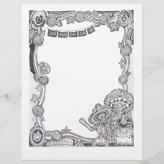 Dia De Los Muertos Skeleton Frame - (Front)