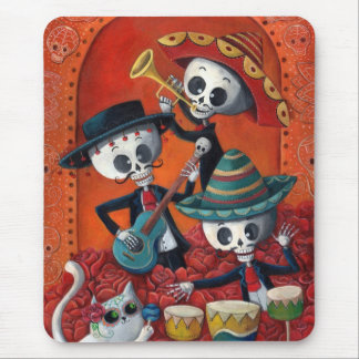 Dia de Los Muertos Skeleton Mariachi Trio Mouse Pad