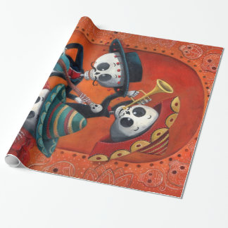 Dia de Los Muertos Skeleton Mariachi Trio Wrapping Paper