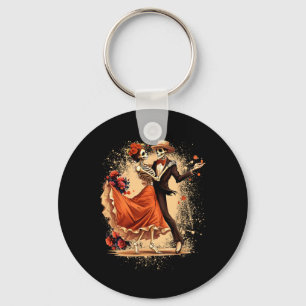Dia De Los Muertos Skeletons Dancing Mexican Day O Keychain