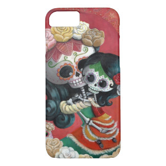 Dia de Los Muertos Skeletons Mother and Daughter iPhone 8/7 Case