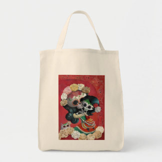 Dia de Los Muertos Skeletons Mother and Daughter Tote Bag