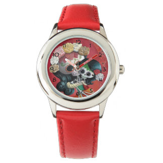 Dia de Los Muertos Skeletons Mother and Daughter Watch