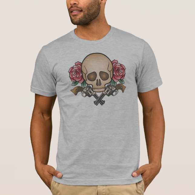 Dia de los Muertos Skull and Guns | Shirt (Front)