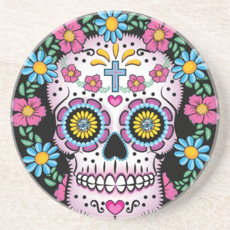 Dia de los Muertos Skull Drink Coaster