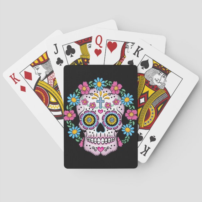 Dia de los Muertos Skull Poker Cards (Back)