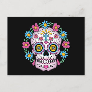 Dia de los Muertos Skull Postcard