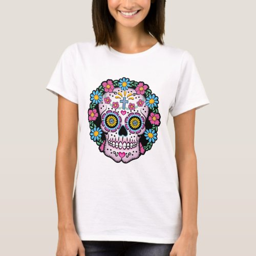 Dia de los Muertos Skull T_Shirt