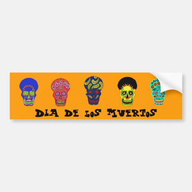 Dia de los Muertos skulls Bumper Sticker (Front)