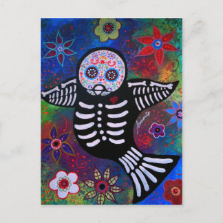 DIA DE LOS MUERTOS SPARROW BIRD POSTCARD