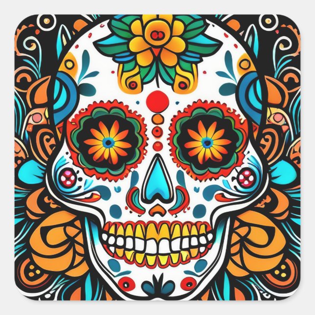 Dia de los Muertos  Square Sticker (Front)