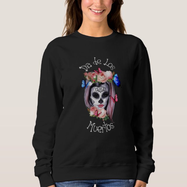 Dia de los Muertos- Sugar Candy Skull Sweatshirt (Front)