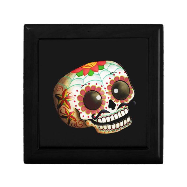 Dia de Los Muertos Sugar Skull Art Gift Box (Front)