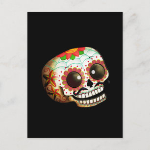 Dia de Los Muertos Sugar Skull Art Postcard