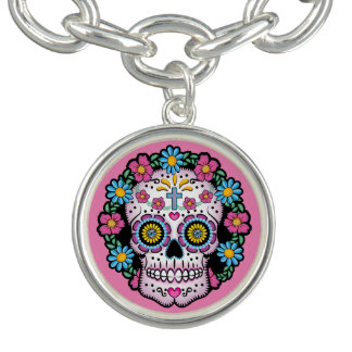 Dia de los Muertos Sugar Skull Bracelet