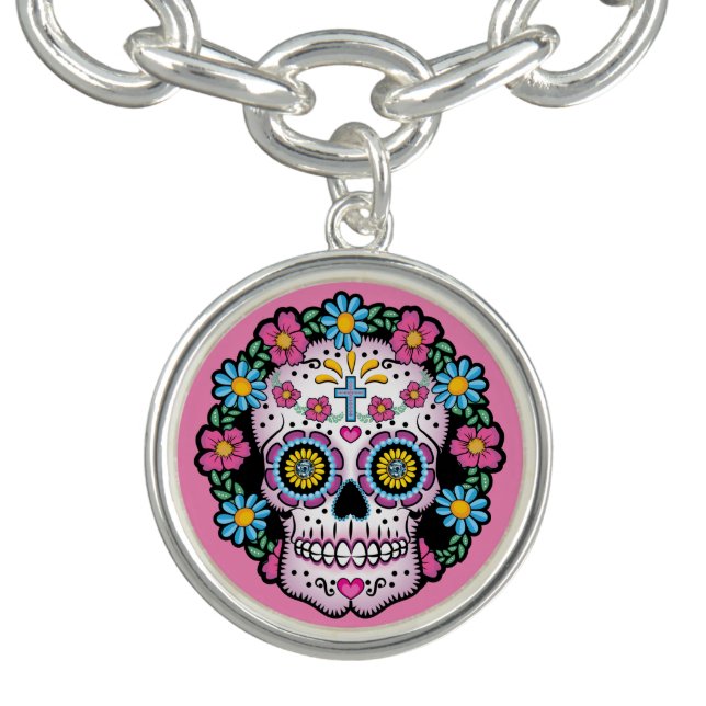 Dia de los Muertos Sugar Skull Bracelet (Design)