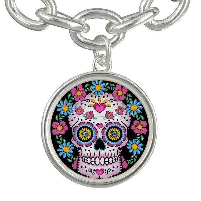 Dia de los Muertos Sugar Skull Bracelet (Design)