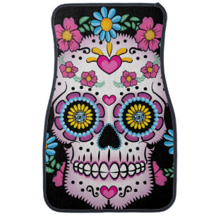Dia de los Muertos Sugar Skull Car Floor Mat