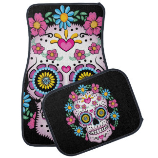 Dia de los Muertos Sugar Skull Car Mat