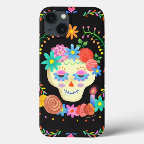 Dia de los Muertos Sugar Skull  iPhone 13 Case