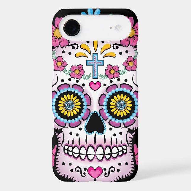 Dia de los Muertos Sugar Skull Case-Mate iPhone Case (Back)