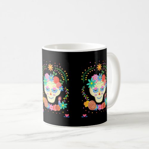 Da de los Muertos Sugar Skull Coffee Mug