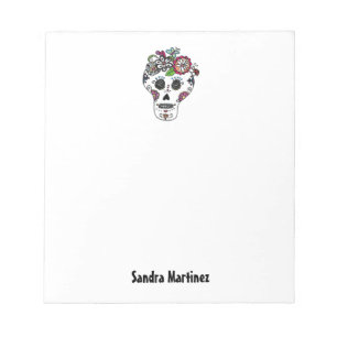 Dia de Los Muertos, Sugar Skull, Custom Notepad