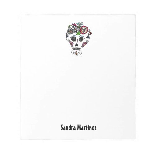 Dia de Los Muertos Sugar Skull Custom Notepad