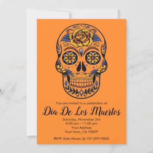 Dia De Los Muertos Sugar Skull Invitation