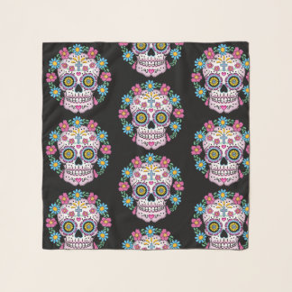 Dia de los Muertos Sugar Skull Scarf