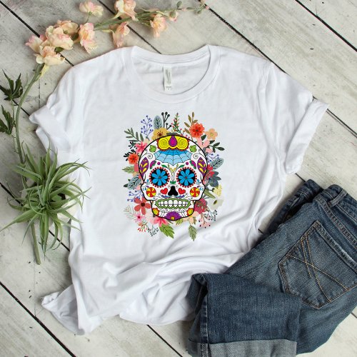 Dia De Los Muertos Sugar Skull T_Shirt