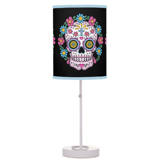 Dia de los Muertos Sugar Skull Table Lamp (Front)