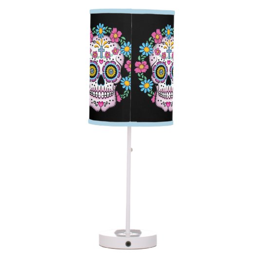 Dia de los Muertos Sugar Skull Table Lamp (Back)