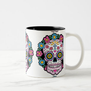 Dia de los Muertos Sugar Skull Two-Tone Coffee Mug