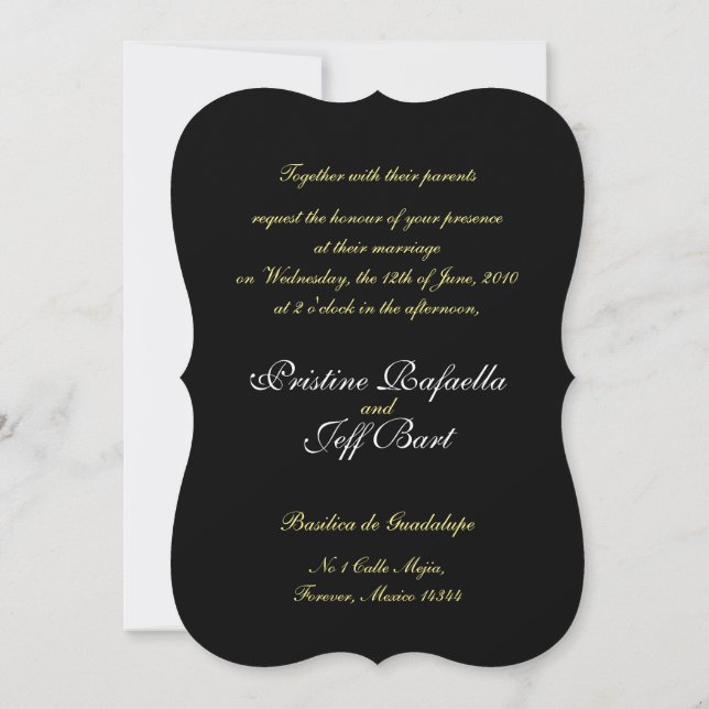 DIA DE LOS MUERTOS TE AMO WEDDING INVITATION (Back)
