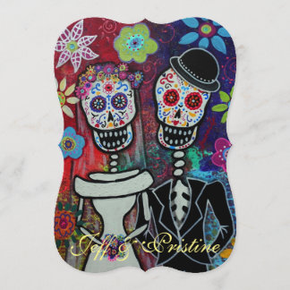 DIA DE LOS MUERTOS TE AMO WEDDING INVITATION