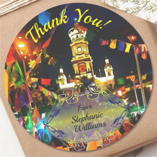 Dia de Los Muertos Thank You PV-190130 Classic Round Sticker