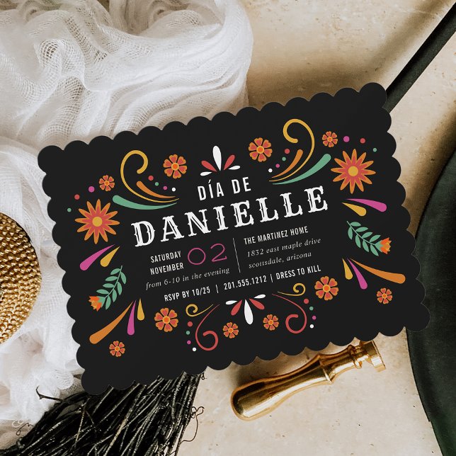 Día de los Muertos Theme Birthday Party Invitation (Creator Uploaded)