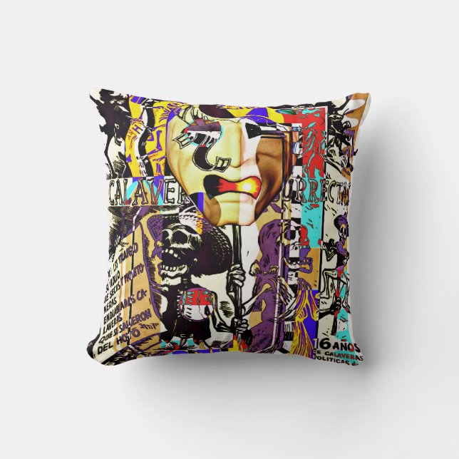Dia De Los Muertos Throw Pillow (Front)