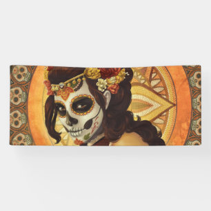 Dia De Los Muertos Throw Pillow Banner