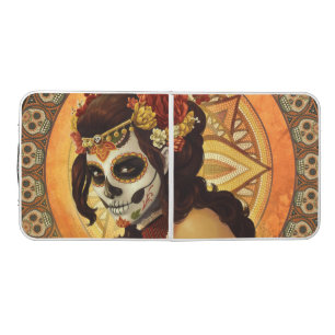 Dia De Los Muertos Throw Pillow Beer Pong Table