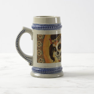 Dia De Los Muertos Throw Pillow Beer Stein