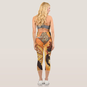 Dia De Los Muertos Throw Pillow Capri Leggings