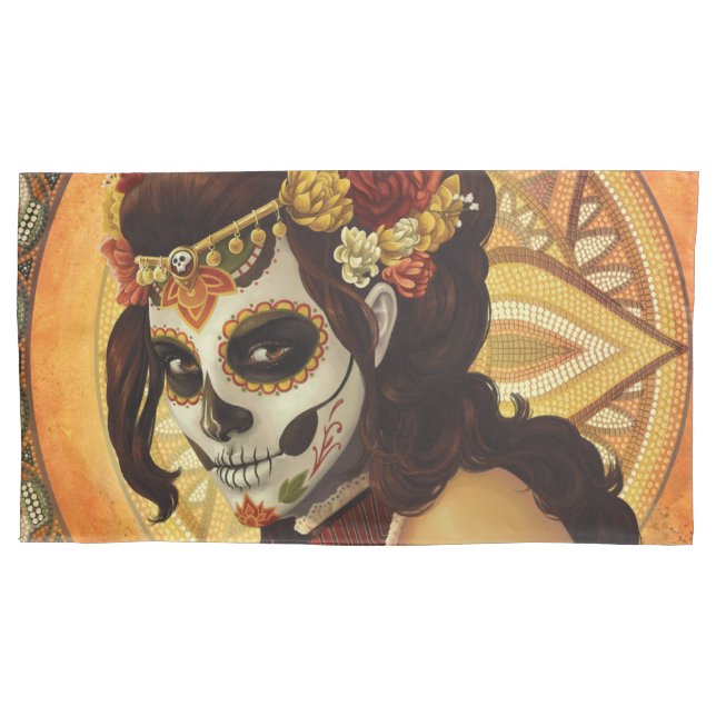 Dia De Los Muertos Throw Pillow Case (Front)