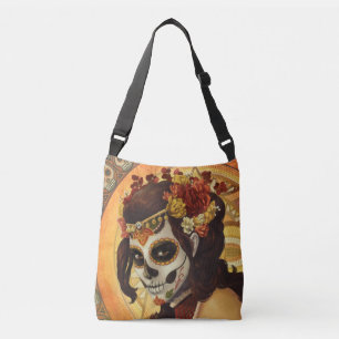 Dia De Los Muertos Throw Pillow Crossbody Bag