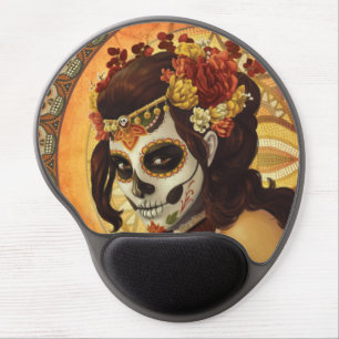 Dia De Los Muertos Throw Pillow Gel Mouse Pad