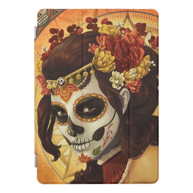 Dia De Los Muertos Throw Pillow iPad Pro Cover (Front)