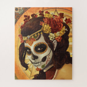 Dia De Los Muertos Throw Pillow Jigsaw Puzzle